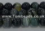 CAG9186 15.5 inches 8mm round line agate beads wholesale