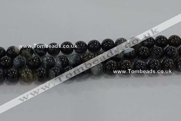 CAG9189 15.5 inches 14mm round line agate beads wholesale