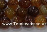 CAG9195 15.5 inches 10mm round line agate gemstone beads