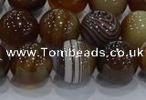 CAG9196 15.5 inches 12mm round line agate gemstone beads
