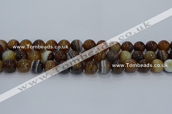 CAG9196 15.5 inches 12mm round line agate gemstone beads