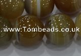 CAG9198 15.5 inches 16mm round line agate gemstone beads