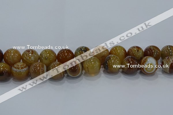 CAG9199 15.5 inches 18mm round line agate gemstone beads