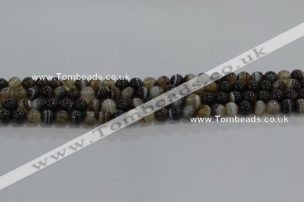 CAG9202 15.5 inches 6mm round line agate gemstone beads