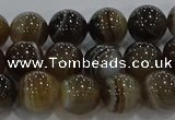 CAG9203 15.5 inches 8mm round line agate gemstone beads