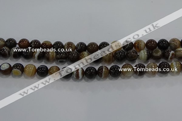 CAG9204 15.5 inches 10mm round line agate gemstone beads