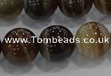 CAG9206 15.5 inches 14mm round line agate gemstone beads