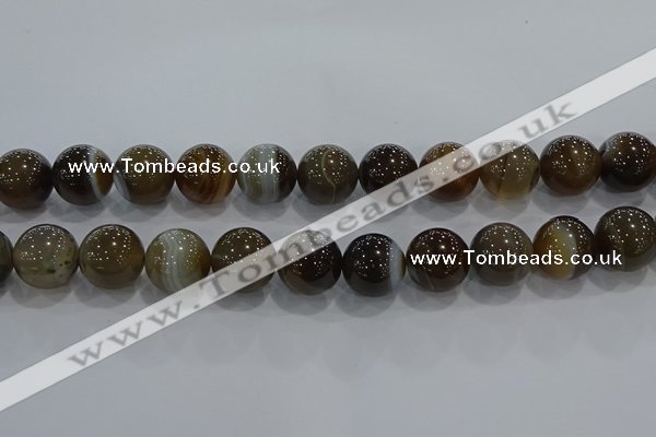 CAG9207 15.5 inches 16mm round line agate gemstone beads