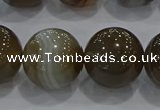 CAG9208 15.5 inches 18mm round line agate gemstone beads