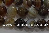 CAG9213 15.5 inches 8mm faceted round line agate gemstone beads