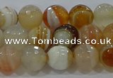 CAG9222 15.5 inches 8mm faceted round line agate beads wholesale