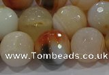 CAG9225 15.5 inches 14mm faceted round line agate beads wholesale