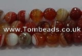 CAG9229 15.5 inches 4mm faceted round line agate beads wholesale