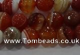 CAG9231 15.5 inches 8mm faceted round line agate beads wholesale