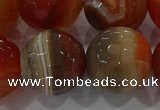 CAG9236 15.5 inches 18mm faceted round line agate beads wholesale