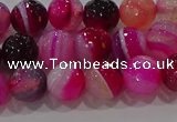 CAG9241 15.5 inches 8mm faceted round line agate beads wholesale
