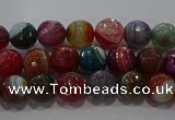 CAG9263 15.5 inches 6mm faceted round line agate beads wholesale