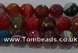 CAG9264 15.5 inches 8mm faceted round line agate beads wholesale