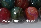 CAG9268 15.5 inches 16mm faceted round line agate beads wholesale