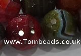 CAG9270 15.5 inches 20mm faceted round line agate beads wholesale