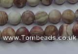 CAG9291 15.5 inches 6mm round matte Mexican crazy lace agate beads