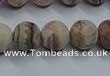 CAG9293 15.5 inches 10mm round matte Mexican crazy lace agate beads