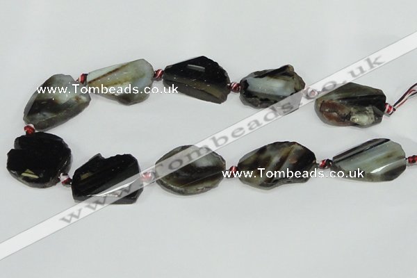 CAG933 16 inches rough agate gemstone nugget beads wholesale