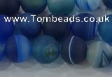 CAG9333 15.5 inches 10mm round matte line agate beads wholesale