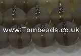 CAG9346 15.5 inches 12mm round matte grey agate beads wholesale