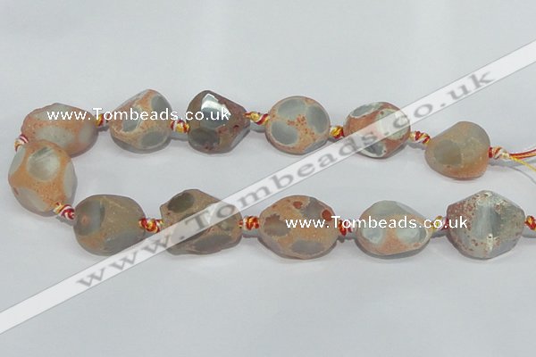 CAG935 16 inches rough agate gemstone nugget beads wholesale