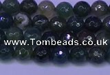 CAG9361 15.5 inches 6mm faceted round moss agate beads wholesale