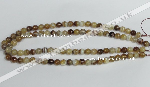 CAG937 16 inches 8mm round madagascar agate gemstone beads