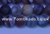 CAG9373 15.5 inches 10mm round matte botswana agate beads