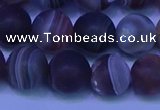 CAG9374 15.5 inches 12mm round matte botswana agate beads