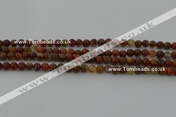 CAG9391 15.5 inches 6mm round red moss agate beads wholesale