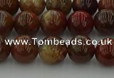 CAG9392 15.5 inches 8mm round red moss agate beads wholesale