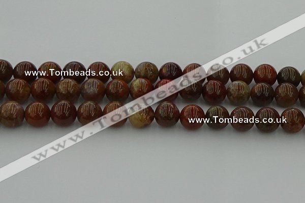 CAG9394 15.5 inches 12mm round red moss agate beads wholesale