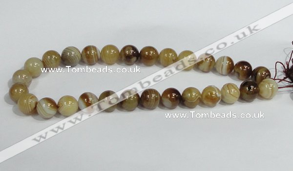 CAG940 16 inches 14mm round madagascar agate gemstone beads