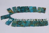 CAG9417 Top drilled 20*35mm - 20*45mm rectangle ocean agate beads