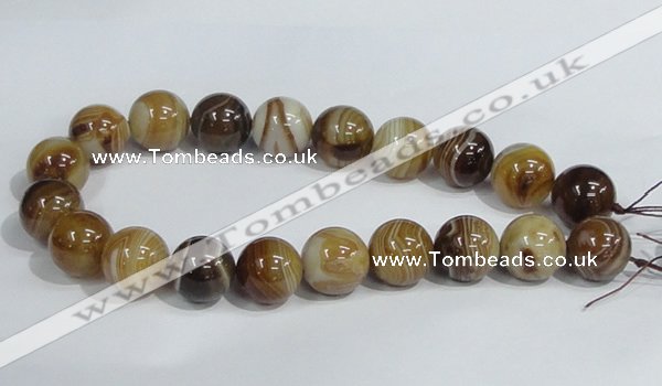 CAG943 16 inches 20mm round madagascar agate gemstone beads