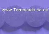 CAG9430 7.5 inches 14mm coin white plated druzy agate beads