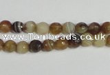 CAG944 16 inches 6mm faceted round madagascar agate gemstone beads