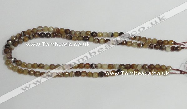 CAG944 16 inches 6mm faceted round madagascar agate gemstone beads