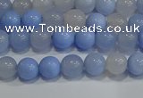 CAG9445 15.5 inches 4mm round blue agate beads wholesale