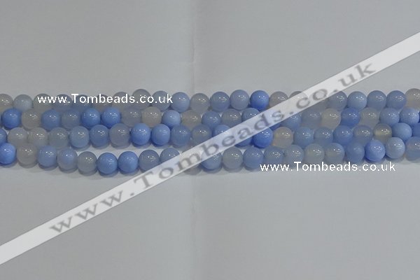 CAG9446 15.5 inches 6mm round blue agate beads wholesale