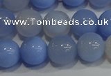 CAG9447 15.5 inches 8mm round blue agate beads wholesale