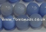 CAG9448 15.5 inches 10mm round blue agate beads wholesale