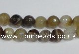 CAG945 16 inches 8mm faceted round madagascar agate gemstone beads