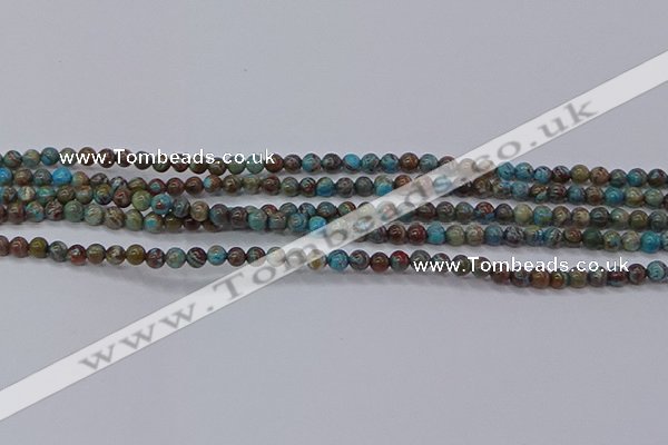 CAG9470 15.5 inches 3mm round blue crazy lace agate beads