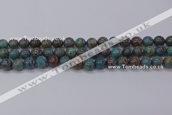 CAG9473 15.5 inches 8mm round blue crazy lace agate beads